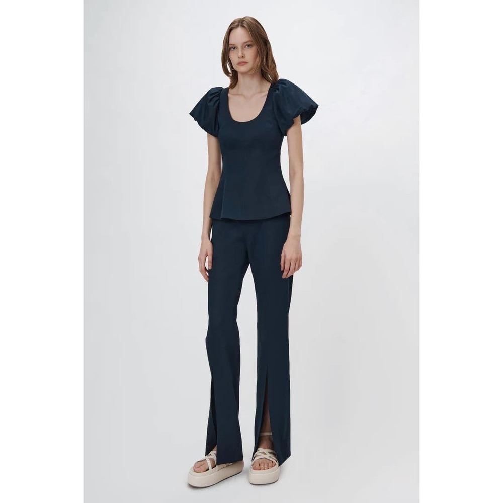 Jonathan Simkhai Chase Pant Straight Leg Midnight Size 4 Nwt